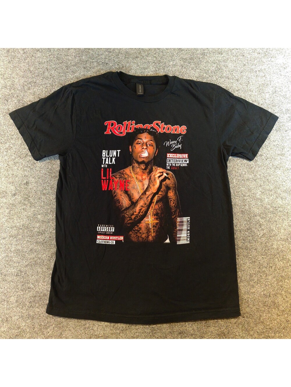Lil Wayne Rolling Stone "Blunt Talk" Graphic T-Shirt Modern Hustler Co Size M
